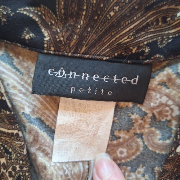 VINTAGE Beautiful Paisley Blouse Sz 12P - Picture 3 of 6